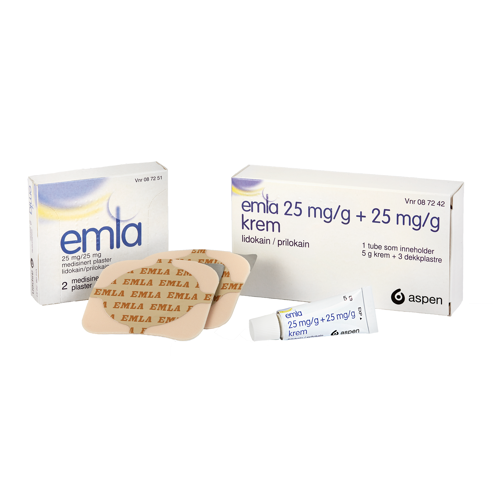 Emla Packshot 5pc tube and dressing